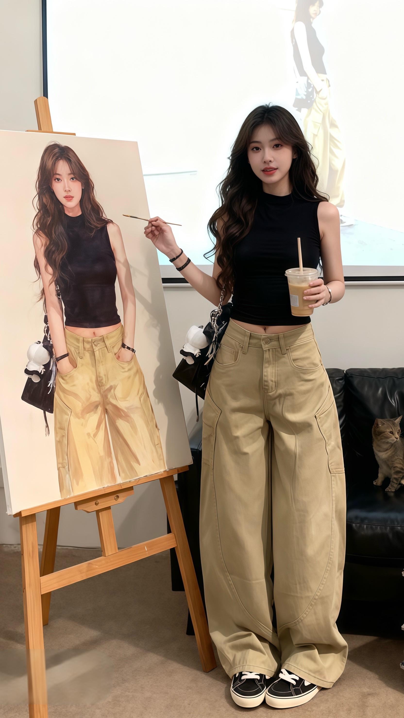 #今天穿什么 #小个子穿搭 #ootd穿搭 #弯刀裤 #早秋姐感气质穿搭