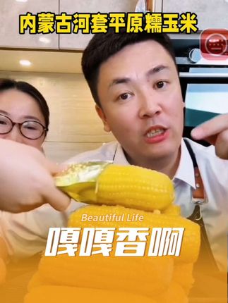 内蒙古河套平原小粒黄糯玉米软糯香甜!当季采摘新鲜上市!早餐代餐健身党减脂期必备!到手8根试吃1根#妈呀太香了 #吃货#玉米#快来一起尝个鲜