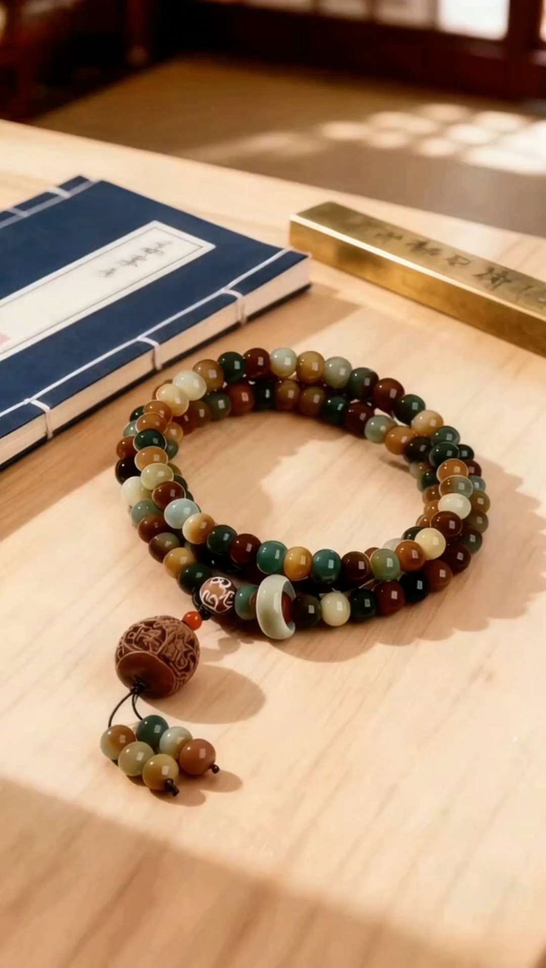 108颗敦煌天然菩提手串男女同款。#敦煌菩提手串#菩提手串#精品文玩#文玩手串  #手串搭配