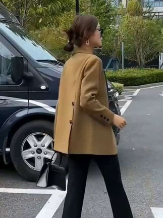 加棉加厚韩版西服外套#秋冬穿搭#保暖又好看外套#穿搭#西装外套#美出高级感