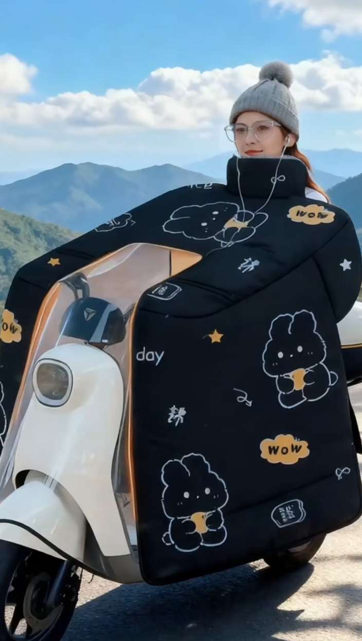 加厚加大电动车挡风被。#电动车挡风被 #电动车挡风被加绒加厚 #电动车挡风被冬款 #出行必备 #挡风被