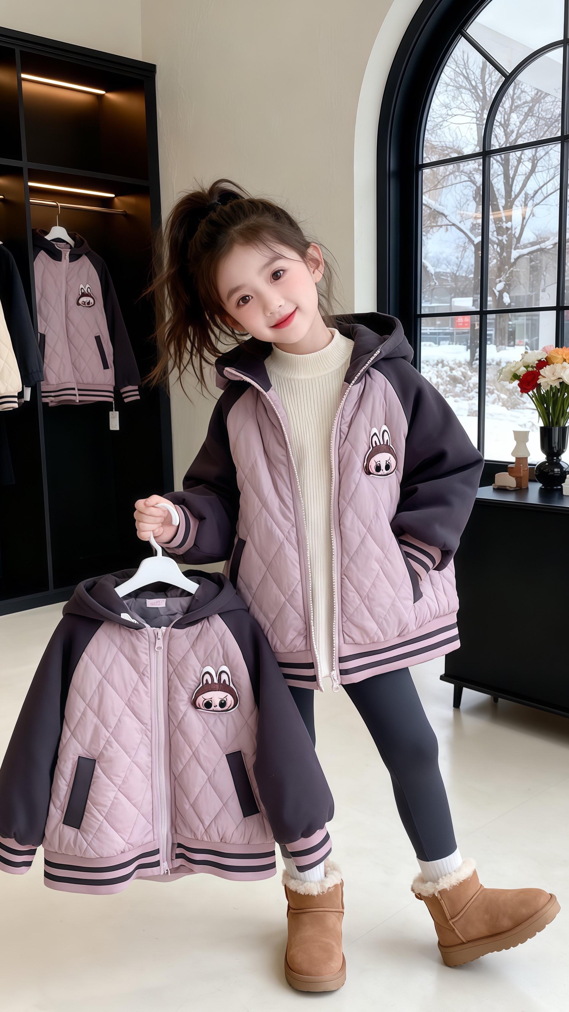 #女童穿搭 #也太可爱了吧 #每日童装穿搭分享 #女童夹棉外套 #棉服也能穿出时尚感 @抖加🔥上热门🔥dou+🔥热点宝
