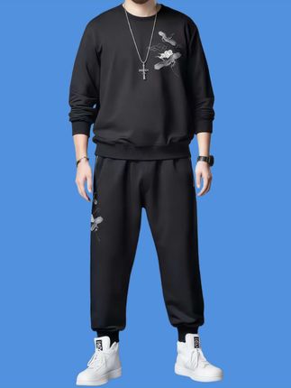 #帅气穿搭 #套装穿搭 #春秋新款 #运动套装两件套 #大码运动套装