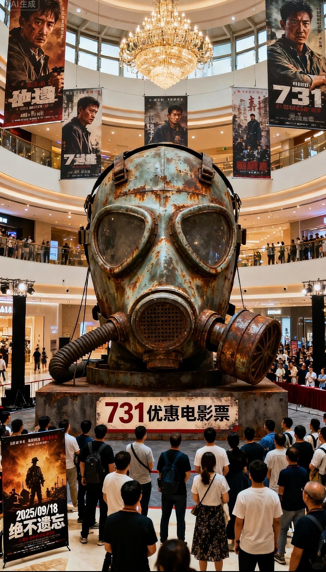 全国通用电影代金券。铭记历史,致敬真相。电影《731》以震撼叙事揭开那段沉重过往,巨型防毒面具装置、影院里的专注身影、年轻人的热烈讨论,都在诉说对历史的正视与铭记。9月18日,让我们走进影院,在光影中回望,于铭记中前行,绝不遗忘,以史为鉴,凝聚前行力量。#731部队 #警钟长鸣 #勿忘国耻牢记历史警钟长鸣 #铭记历史