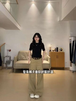 #牛仔裤 #阔腿裤 #休闲裤 #百搭裤子 #谁穿谁好看