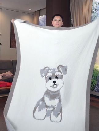 #创作灵感 Tender Jinger卡通可爱小狗针织半边绒毯秋冬卧室沙发午睡休闲毯#毯子 #毛毯 #这也太好看了 #强烈推荐