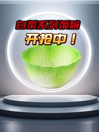 #好物分享生活用品 白菜系列5英寸米饭碗 四个装 釉下彩陶瓷餐具#碗盆 #厨房好物