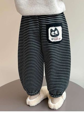 女童加绒裤子秋冬装新款儿童洋气加厚一体绒束脚裤女宝冬季条纹裤#女童裤子 #儿童裤 #儿童加绒裤子 #女童加绒裤子 #儿童加厚裤子