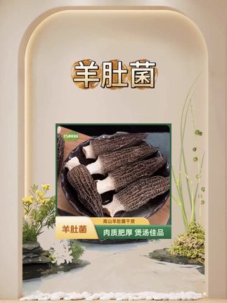 【巧阿菇】羊肚菌 头茬高山干货 肉质肥厚 煲汤佳品 当年新货