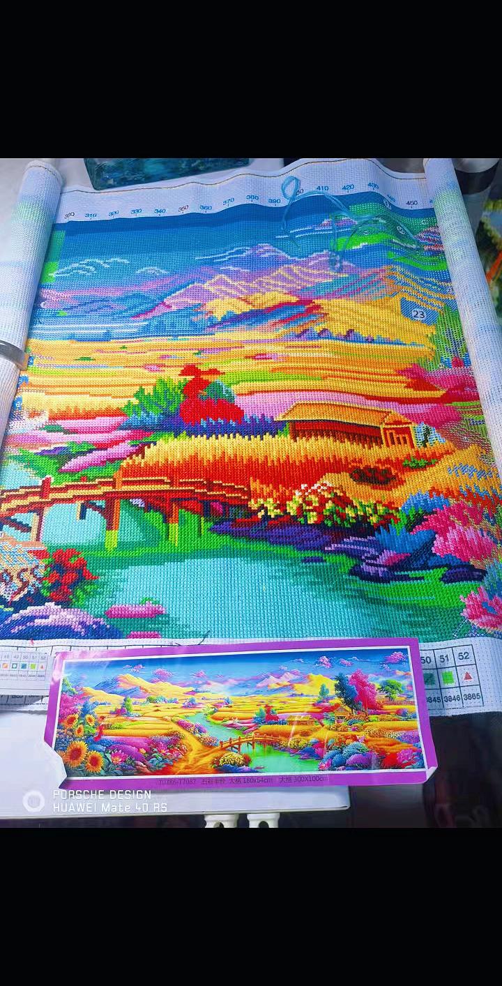 太好看了吧!#十字绣爱好者 #实物拍摄 #针线活 #手工绣