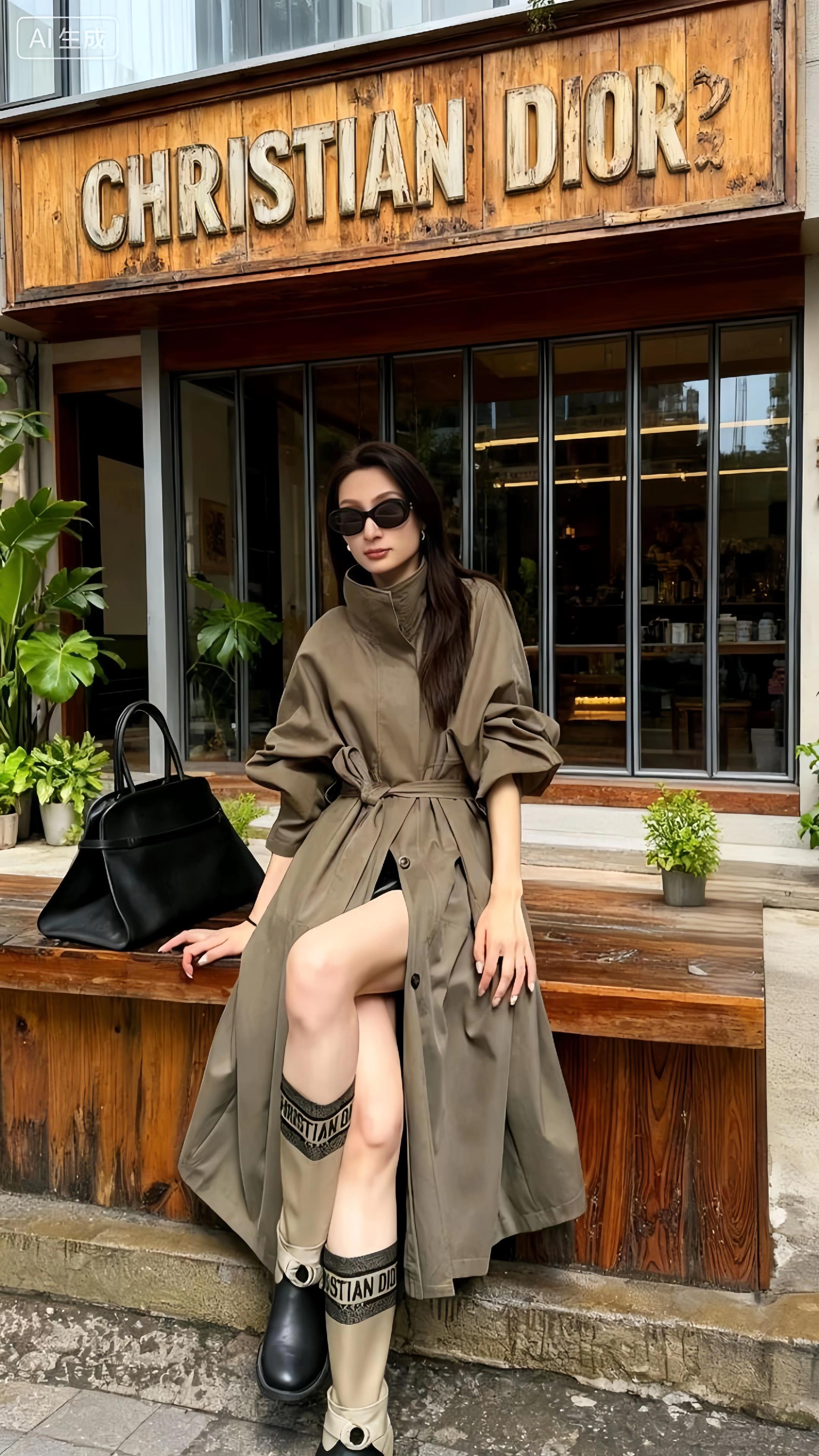 秋日必备的风衣穿搭,经典卡其色搭配长靴,优雅与帅气并存!👗👢 完美适合打卡明星同款地标,随手一拍都是大片感!#风衣穿搭 #秋日时尚