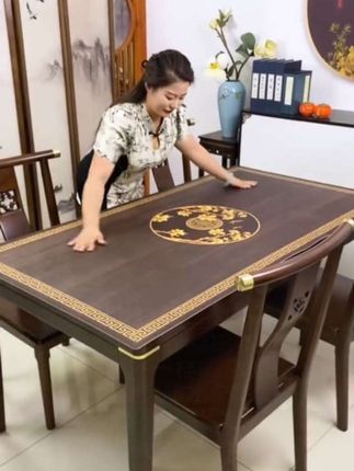 新中式餐桌垫桌布防水防油防烫桌垫茶几垫新款桌面保护垫 #桌垫#桌布 #防水防油桌布#餐桌布茶几布 #餐桌布