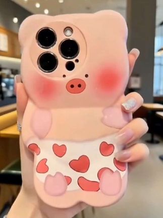 奥菲顿爱心裤衩粉猪小熊壳适用iPhone16/15Promax手机壳苹果#少女心爆棚 #也太可爱了吧 #这个手机壳真是长在我的心巴上了#好物推荐🔥
