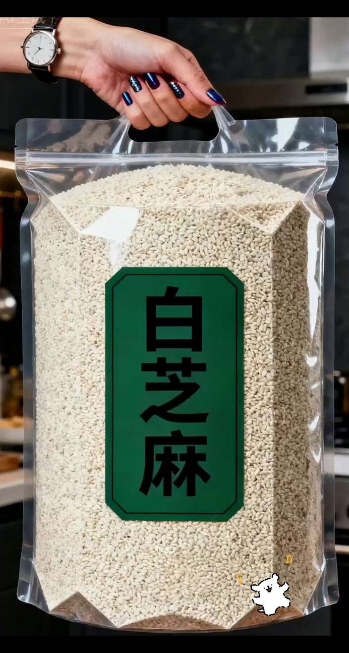 【到手1斤】新货炒熟白芝麻,品质在线!颗粒饱满无沙,干净又新鲜,开袋满是芝麻香。 烘焙时撒一把,面包糕点香翻倍;火锅蘸料、烧烤撒料加一勺,风味瞬间拉满。日常拌菜、腌肉放一点,香气扑鼻超提味。1斤装量足实惠,厨房常备,调味好帮手~#炒熟白芝麻 #烘焙搭档 #火锅烧烤必备 #越便宜越划算 #芝麻