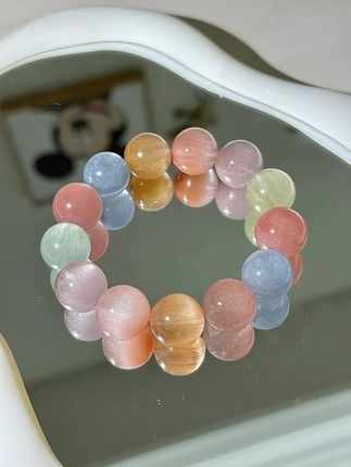 糖果色马卡龙天然彩兔毛彩发晶轻奢气质手串手链女饰品多样性发一#多宝手串 #珠宝首饰 #水晶手串#珠宝饰品 #送礼佳品