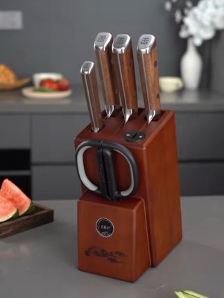 王麻子刀具七件套装#厨房铲勺刀具组合套装