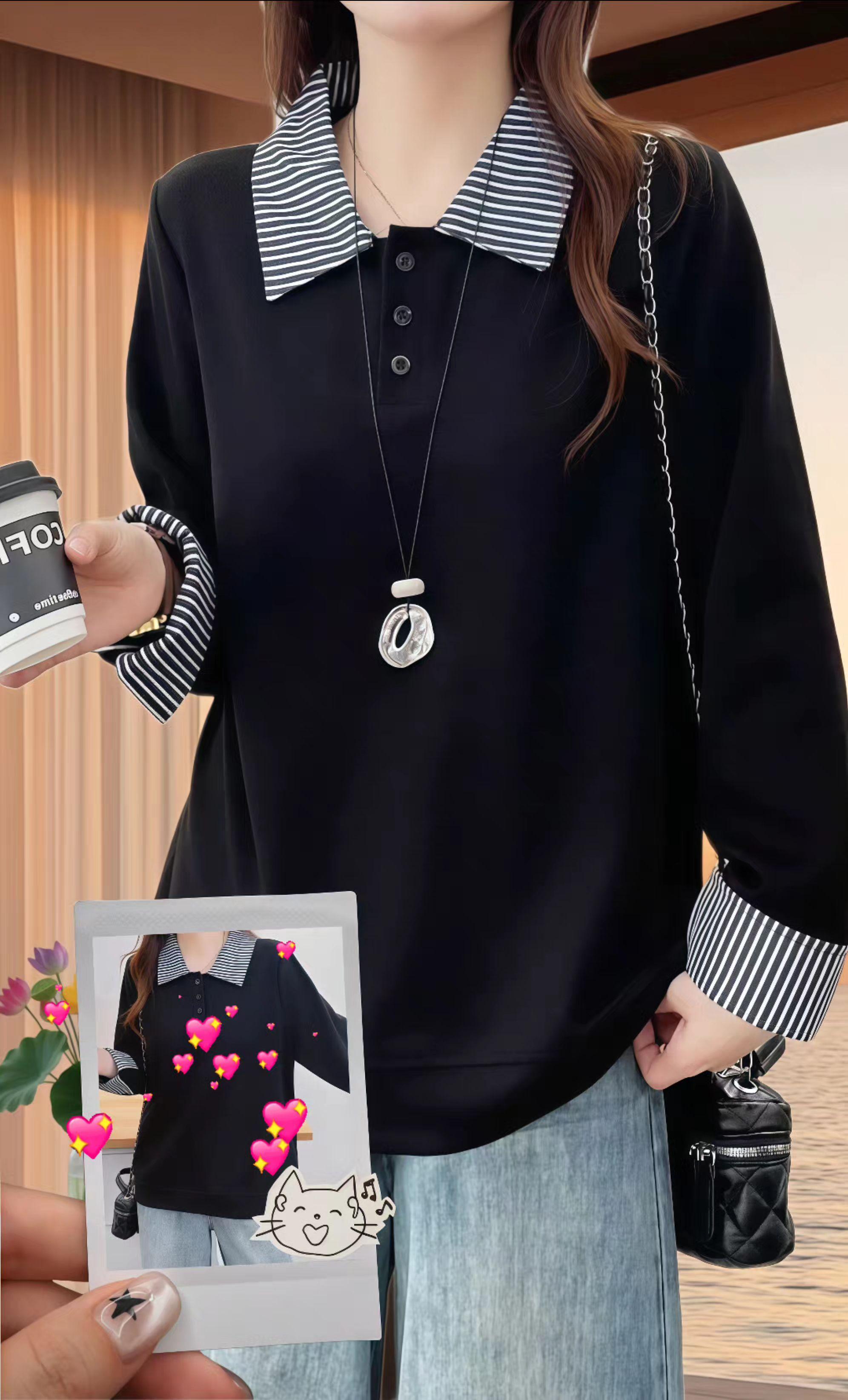 #大码女装 #拼接衬衫 #减龄显瘦穿搭 #春秋新款 #简约穿搭