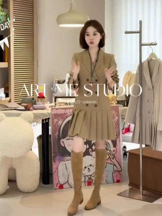 定制感腰部完美比例立裁西服通勤姐系气质风连衣裙#穿出高级感 #优雅气质 #通勤搭配 #女装穿搭 #瓜瓜