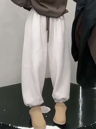 运动裤女春秋冬天加绒小个子穿搭束脚显瘦休闲裤宽松百搭卫裤子#显高显瘦 #冬季氛围感穿搭 #时尚休闲穿搭 #休闲减龄穿搭 #百搭神器