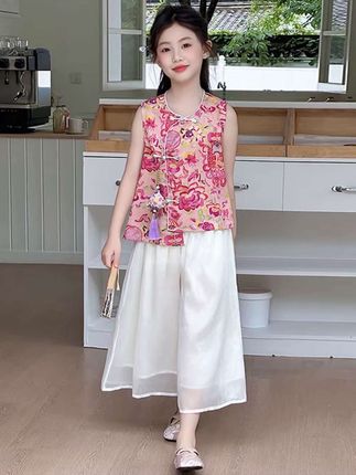 #新中式女童套装 #夏季新款#生女儿就要这样穿 #女童套装 #女童汉服