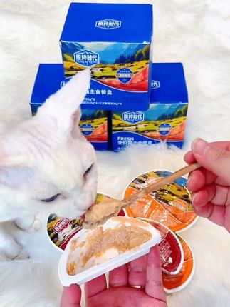 适口性超高的原粹时代鲜肉主食餐盒!#原粹时代 #红狗#猫罐头 #猫主食 #好吃到停不下来