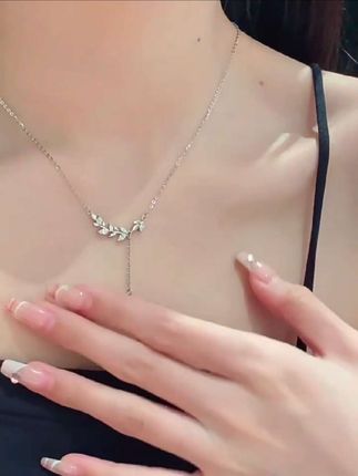 穗穗平安纯银项链,小众百搭高级感项链女款#项链 #时尚饰品 #锁骨链 #强烈推荐