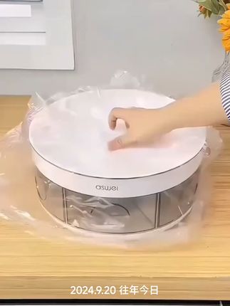 #双层调料收纳盒#旋转调料盒# 调料置物架#化妆品收纳盒#家用厨房好物