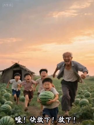 偷西瓜 #小时候 #西瓜特效 #夏天的味道 #回不去童年的回忆