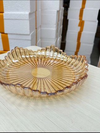 【汐岸自营】欧式水晶玻璃水果盘家用客厅茶盘托盘点心盘栅栏#水果盘 #客厅茶托盘 #点心盘