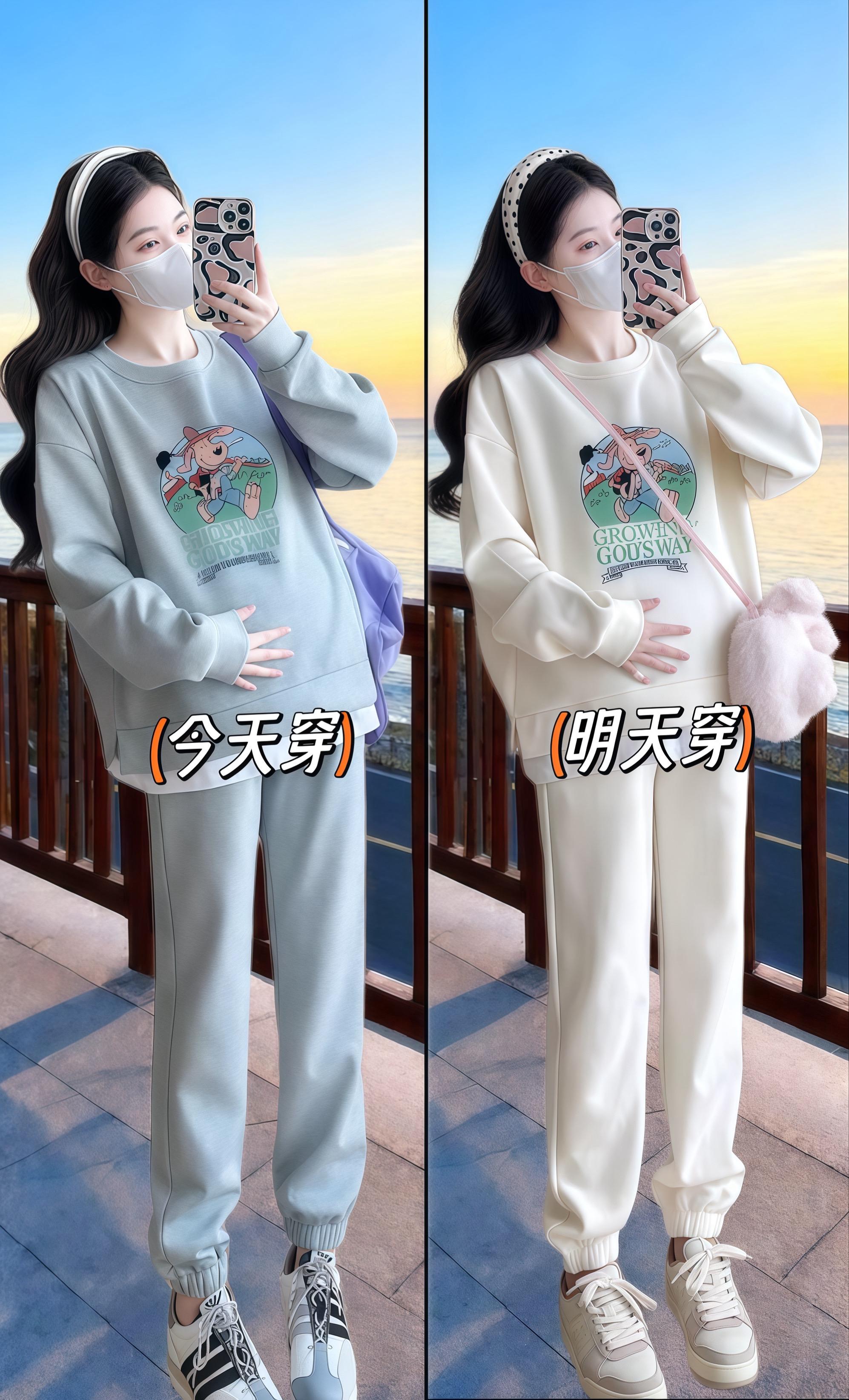孕期也要美出圈!这套孕妇装春款套装太懂孕妈了~韩版卫衣+休闲裤,宽松遮肚还减龄,软乎乎的面料舒适又透气,时尚感拉满,让你从孕早期美到孕晚期~#孕妇装 #孕妇春装 #孕妈穿搭 #时尚孕妇装 #孕妇套装推荐
