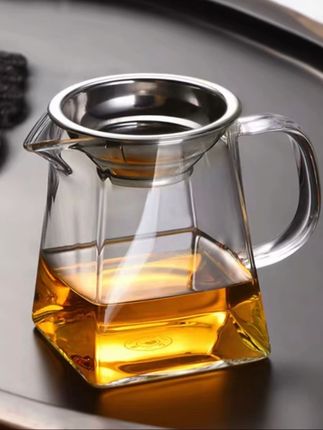 玻璃公道杯带茶漏过滤茶水分离分茶器大小号加厚玻璃公杯泡茶杯#公道杯#公道杯泡茶 #公道杯分茶器
