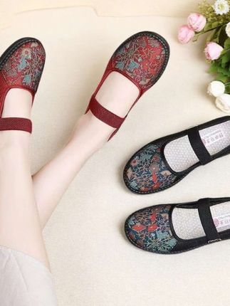 老北京布鞋夏季老太太防滑软底奶奶单鞋中老年妈妈鞋老人网面女鞋@DOU+小助手