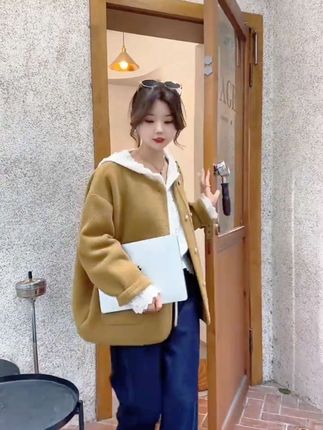 大码胖妹妹磨毛提花镂空蕾丝衫女春季新款宽松叠穿打底衫连帽上衣