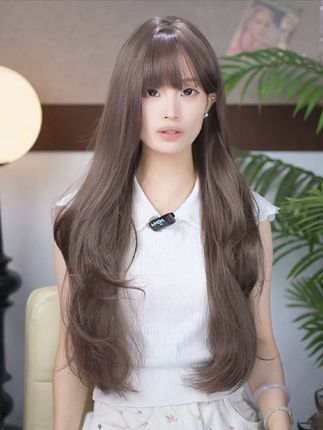 被追着问的榛果灰棕发色! #假发 #直播高光 #发型 #韩系发型 #卷发