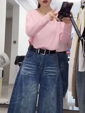 早秋雪花棉韩版短款T恤—5075(CX)#谁穿谁好看系列 #高级感穿搭 #洋气减龄 #显瘦穿搭 #舒适百搭
