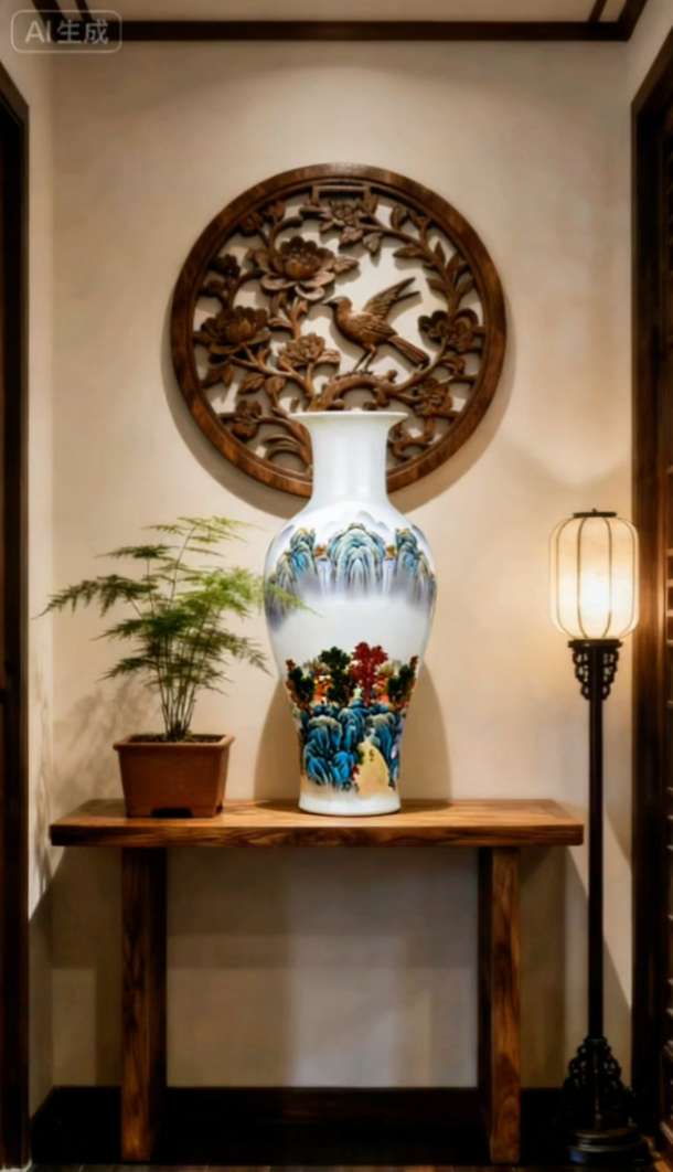 #花瓶摆件 #新中式摆件 #景德镇陶瓷 #精品摆件 #电视柜摆件