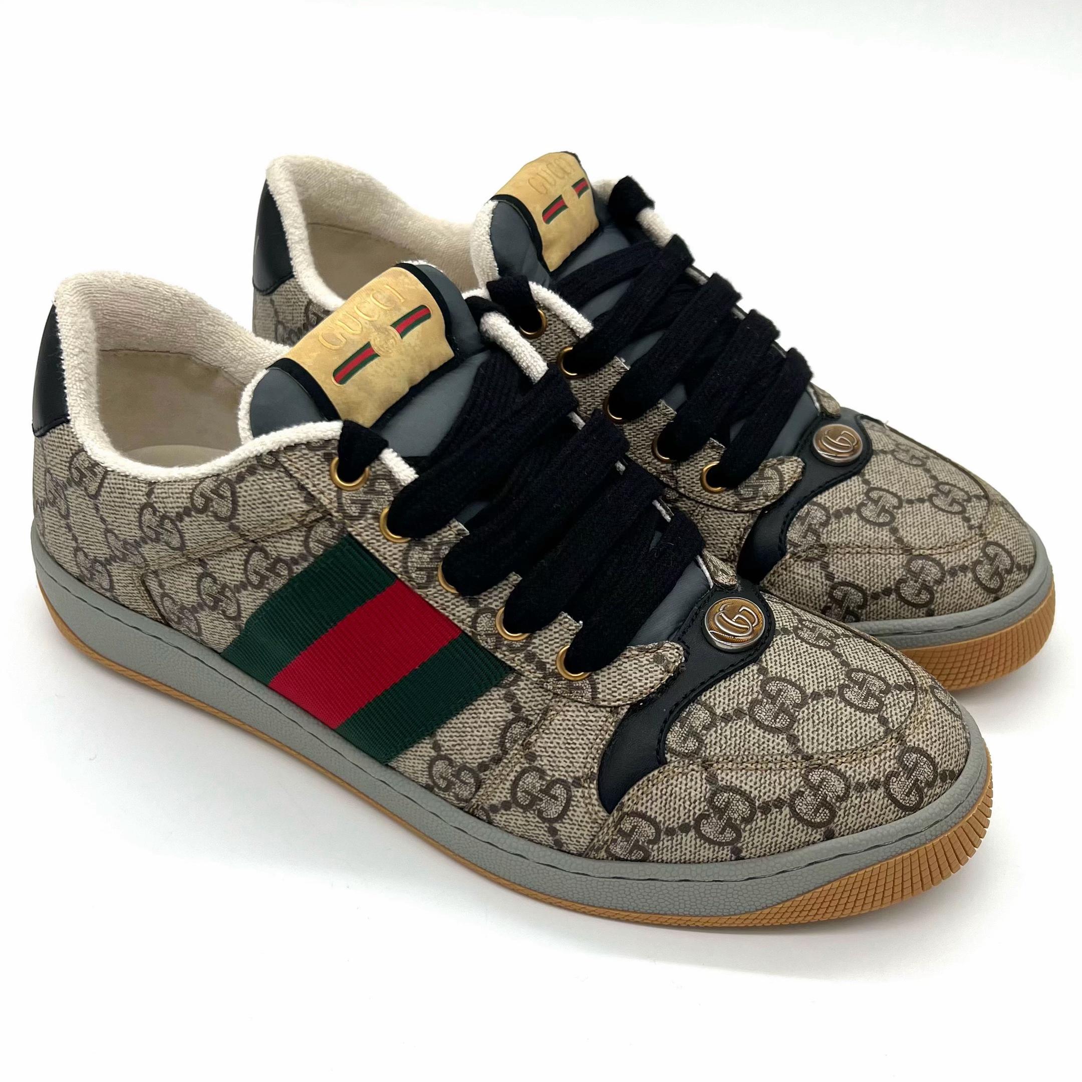 复古风爱好者看过来!古驰乌木色老花脏脏鞋#好鞋推荐 #奢侈品 #Gucci