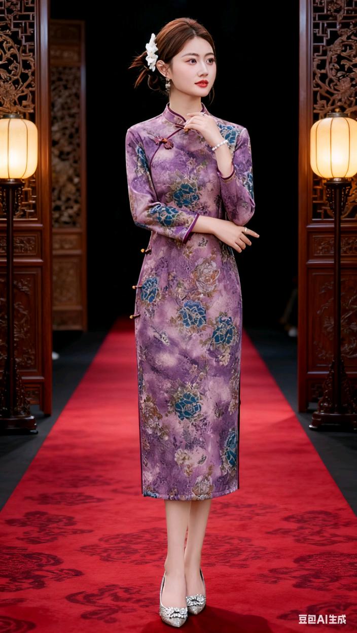 绝美新中式旗袍,2025新款秋季妈妈日常可穿改良连衣裙中国风老上海。#旗袍#秋季新款#妈妈装#连衣裙#新中式穿搭