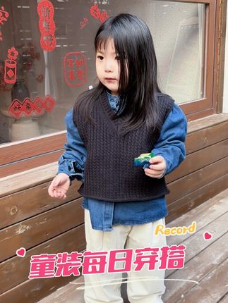 牛仔衬衫套装幼儿园穿搭可爱又时尚😍#创作灵感 #秋季套装 #萌娃穿搭 #女童套装 #牛仔套装