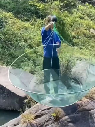 抓鱼神器河虾笼柔软编织轻便加厚结实进口加大加粗抬网产品#抬网#河虾笼#真实户外#爱生活爱钓鱼