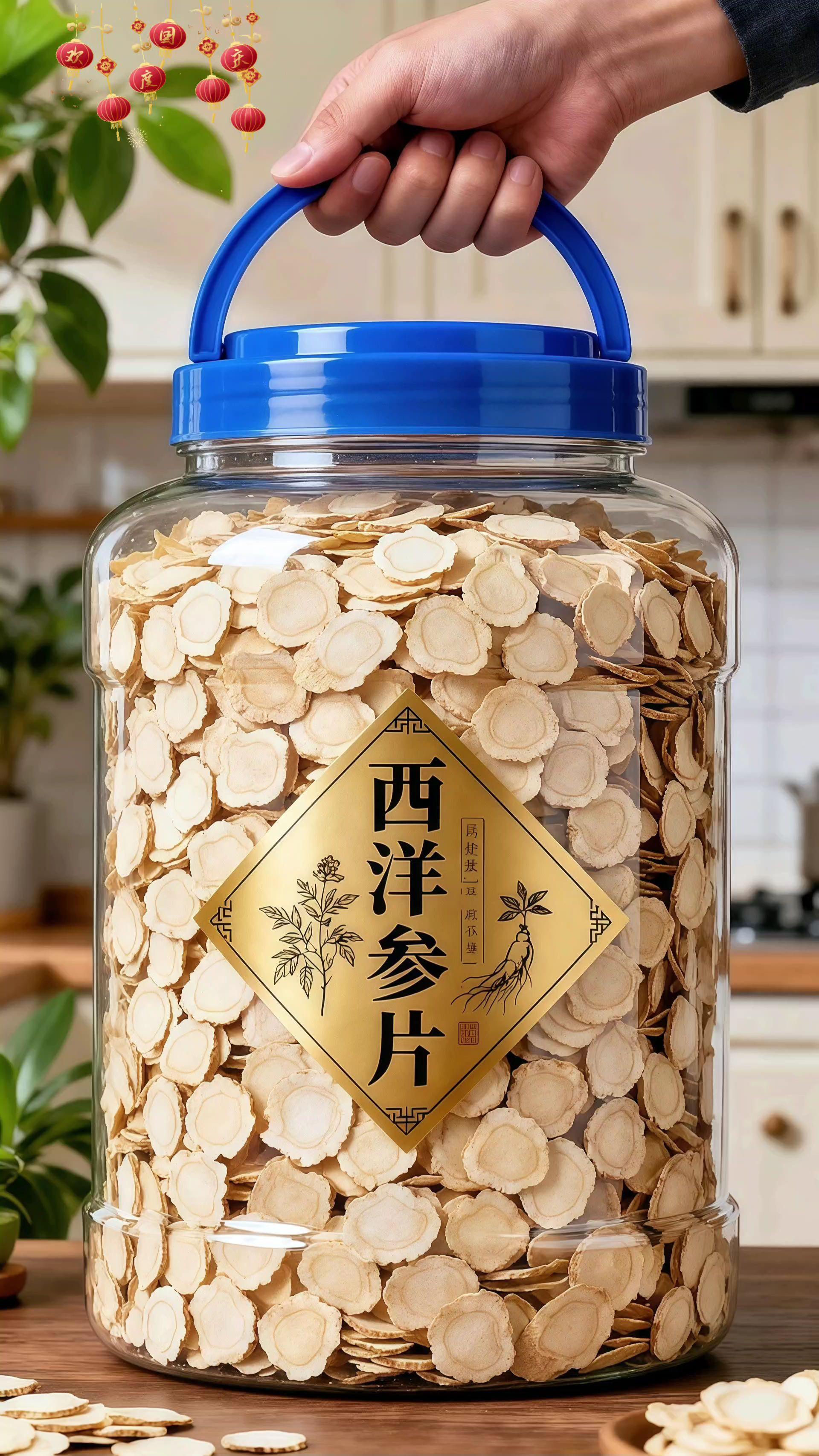 西洋参片,薄透匀整,黄白底色间布浅棕纹路,清冽药香幽幽散发。沸水注入,汤色澄亮如浅琥珀,入口甘醇微苦,转瞬回甘漾开。办公时泡一杯,清爽不燥,为忙碌添份从容,是日常里不动声色的温和滋养。#西洋参片泡水 #西洋参片