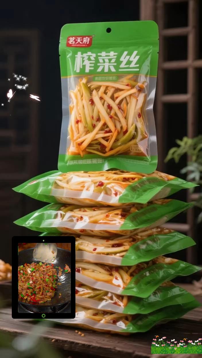 茗天府榨菜丝 早餐喝白粥,就该搭配茗天府榨菜丝!脆嫩爽口,咸香入味不油腻,解腻又开胃。不管是配面条、夹馒头都很绝,开袋就能吃,特别方便。在家囤几袋,三餐加一点,简单的饭菜也能变得喷香! 不想炒菜?它来帮你!精选榨菜切丝均匀,脆爽有嚼劲,咸鲜中带着微微的爽口。配米饭能让你多吃半碗,拌凉菜也能增添风味。小袋包装很便携,在家吃或者带出门都方便,日常佐餐选它准没错!! #美食 #抖音美食推荐官 #榨菜丝 #好吃到停不下来#超便宜超划算@DOU+上热门