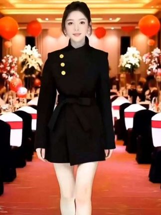 #新冬款呢子大衣黑色显瘦高级感外套#帅气出场 #高贵优雅 #超美