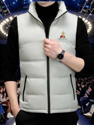 稻草人秋冬季马甲男士休闲运动立领时尚轻便马甲保暖背心男#比冬天先来的是暖系流光 #品质男装 #外套穿搭 #保暖穿搭 #高端大气
