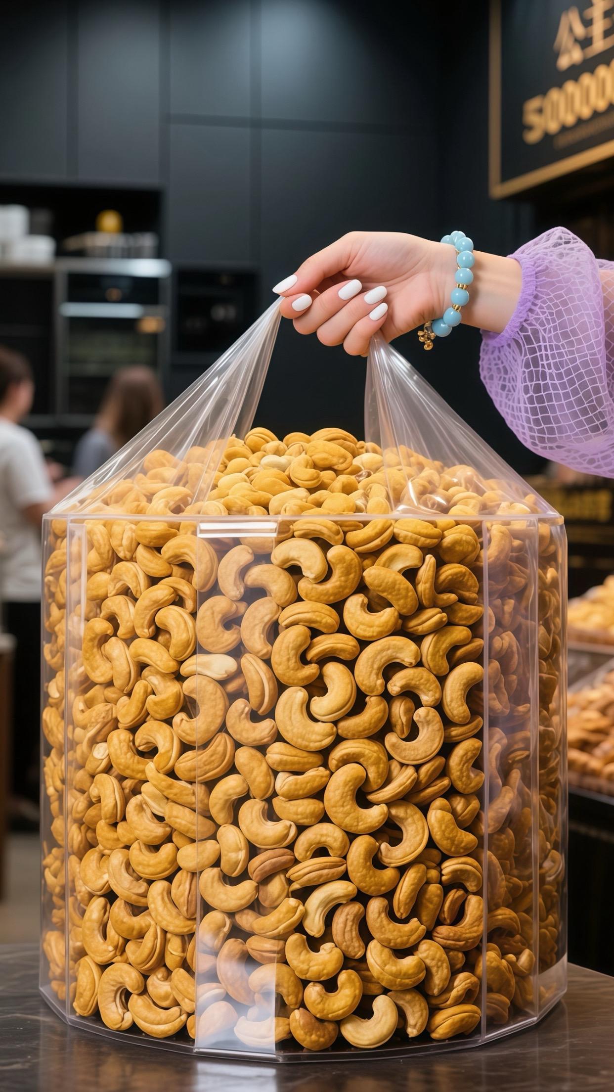 买半斤送半斤香酥炭烧腰果。家人们,我又来推荐宝藏零食啦!谁还没吃过这种炭烧腰果非常健康美味的一款零食,它是由腰果经过炭火烘烤而成的,香酥可口!它可以作为零食单独食用,也可以配各种饮料一起享用,追剧下酒都可吃了以来一碟吃起来酥脆可口,越嚼越香一整个 爱住!还没下单的家人们速冲! #好物推荐#香酥)物炭烧腰果仁#又香又酥又脆#超便宜超划算#大人孩子都爱吃收起