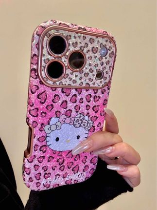 17pro|Bling Bling哒细闪豹纹kitty酱🎀全包镜头安全感满满~ #学生党必备 #爱了爱了 #手机壳 #17pro #闪粉手机壳