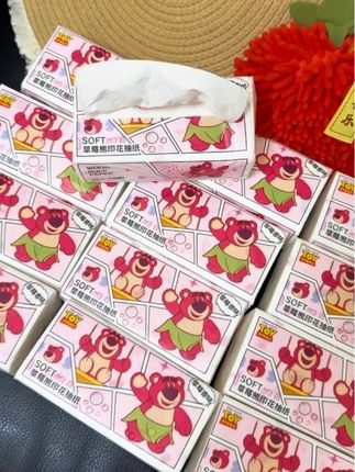 这个可可爱爱的草莓熊抽纸,太好看了,质量还好,放哪都好看