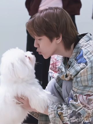南韩狗王在练舞室和小狗勾的可爱日常🤲🏻被萌化了…#边伯贤 #baekhyun #南韩狗王