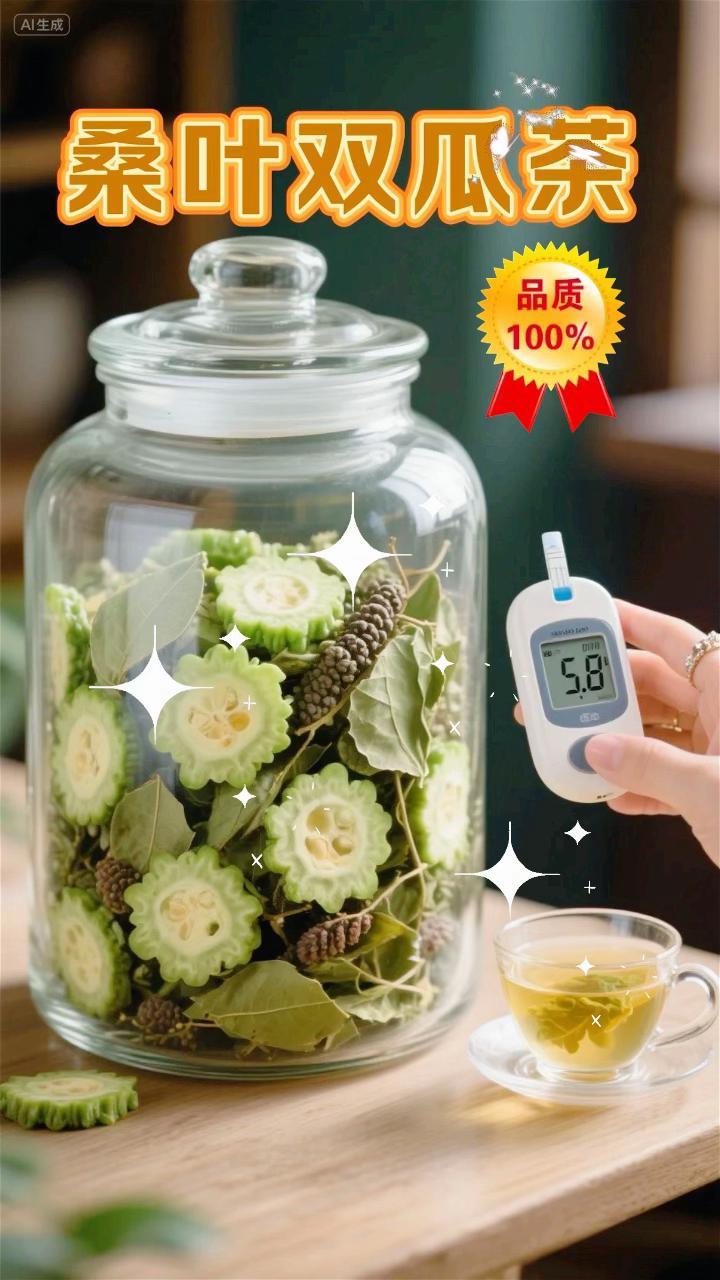 桑叶双瓜茶:自然的健康馈赠 喝过的人都夸好!这款养生妙品,严选鲜嫩桑叶、日照冬瓜干、陈晒苦瓜干,按黄金比例调配,每一口都是自然的诚意。 沸水注入杯中,茶香即刻迸发,先是桑叶的清新扑鼻,接着透出冬瓜的微甜,最后余留苦瓜的淡香;浅啜一口,茶汤滑过舌尖,桑叶的醇和、冬瓜的清甜与苦瓜的回甘层层递进,滋味鲜活又独特。 它不止是一杯茶,更是日常的健康小确幸——晨起泡一杯,唤醒活力;午后品一口,舒缓疲惫,在茶香萦绕中,既享养生之益,又揽自然之美。 #茶生活#桑叶双瓜茶#苦瓜#男士必备#喝出来的健康