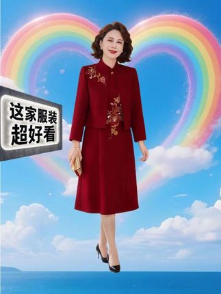 姐妹们,今天给大家推荐一款超美的十一喜婆婆婚宴装,这可是二零二五年新款哦!专为结婚设计的礼服,还是中老年女性的秋装,两件套的设计简直太贴心了!让你既能惊艳全场,又能轻松搭配,而且质量很棒,穿着舒适又优雅#婚宴礼服#喜婆婆婚宴装